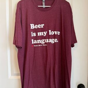 Next Level Apparel Burgundy Beer Tee